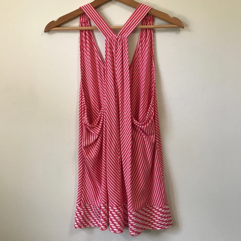 Banana Republic Pink & White Tank Top, Size L - Picture 9 of 13